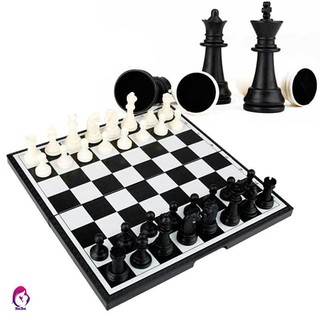 Set trò chơi cờ vua nam châm mini 7.67inch kèm bàn cờ gấp được tiện dụng