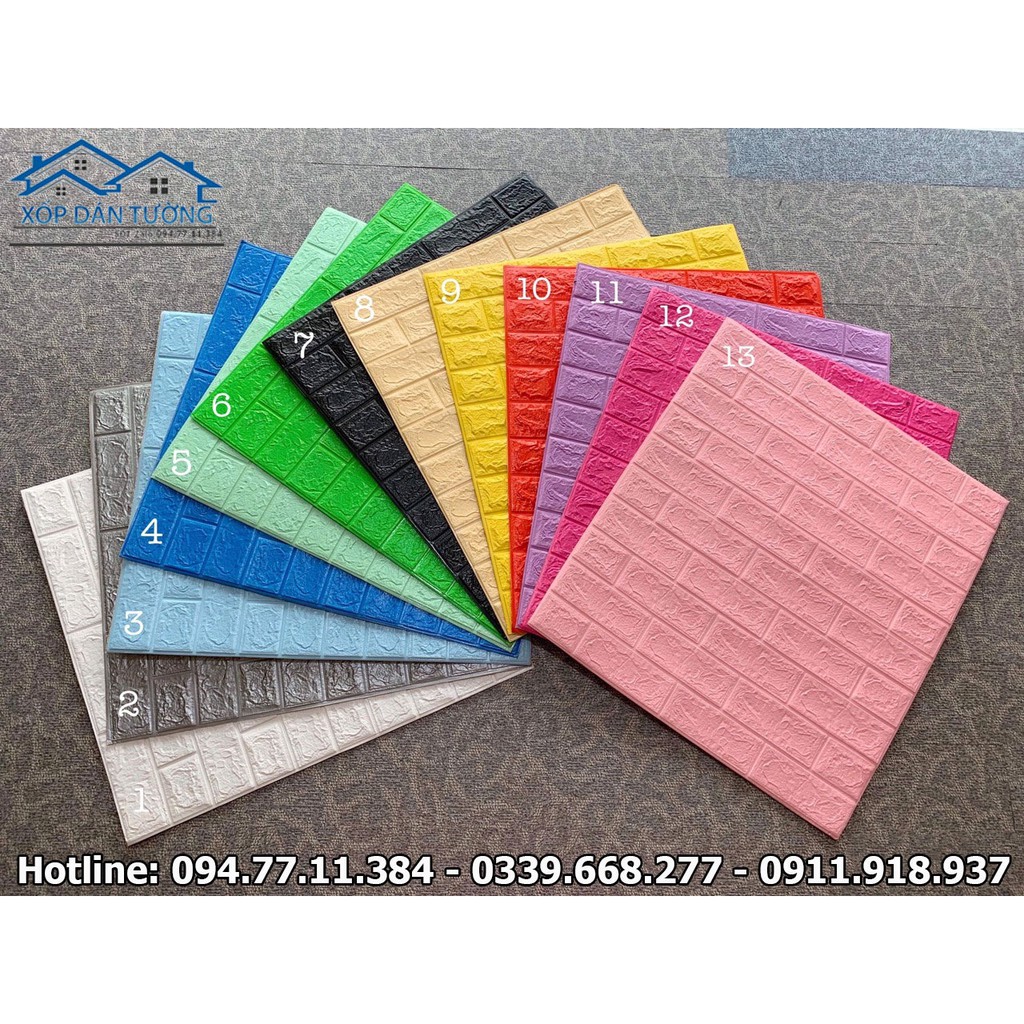 Xốp dán tường giả gạch khổ 70 x 77cm chống ẩm cách âm cách nhiệt - Giá tốt nhất trên toàn quốc