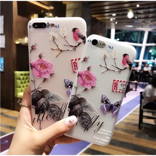Ốp hoa hồng nhành hoa chim bướm bìa thư