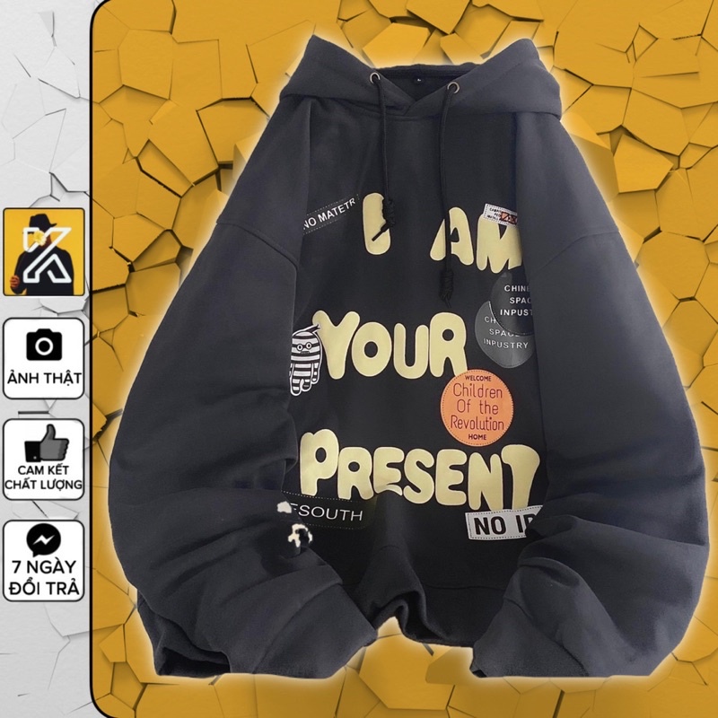 [sẵn] Áo Hoodie Form Rộng I AM YOUR PQK [nam nữ mặc ]