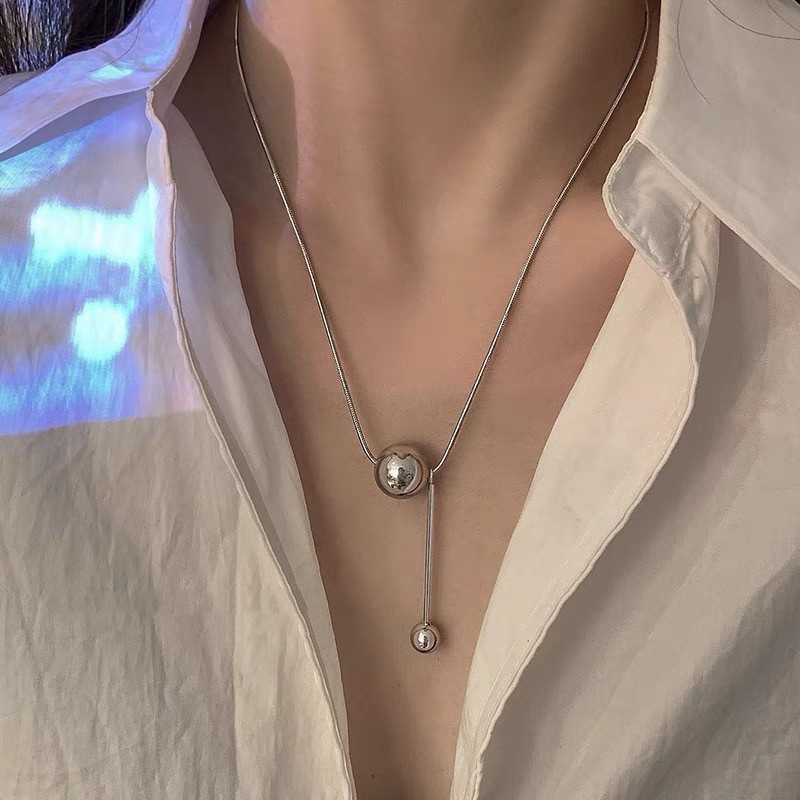 Vòng cổ Thép Titan Mặt Hình Rắn Phong Cách Hàn Quốc Sang Trọng