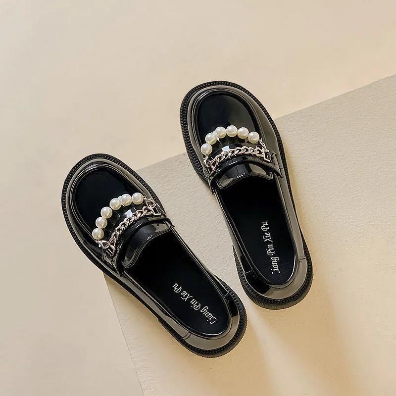 [ORDER 7-15ngày] Giày nữ oxford Lolita dây XÍCH mix dây NGỌC sang chảnh cao 3,5CM phong cách Hàn siêu cá tính