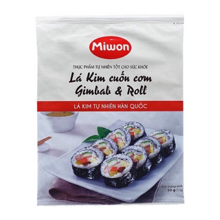 Thanh Hoá - Lá rong biển - Lá kim cuộn cơm Gimbap - Kimbap Miwon 10g - 5 lá