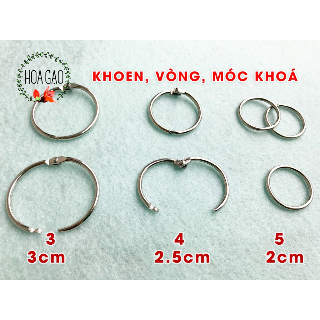 Khoen tròn GKK1 làm sách vải, móc khoá, sổ tay handmade HGkhoen