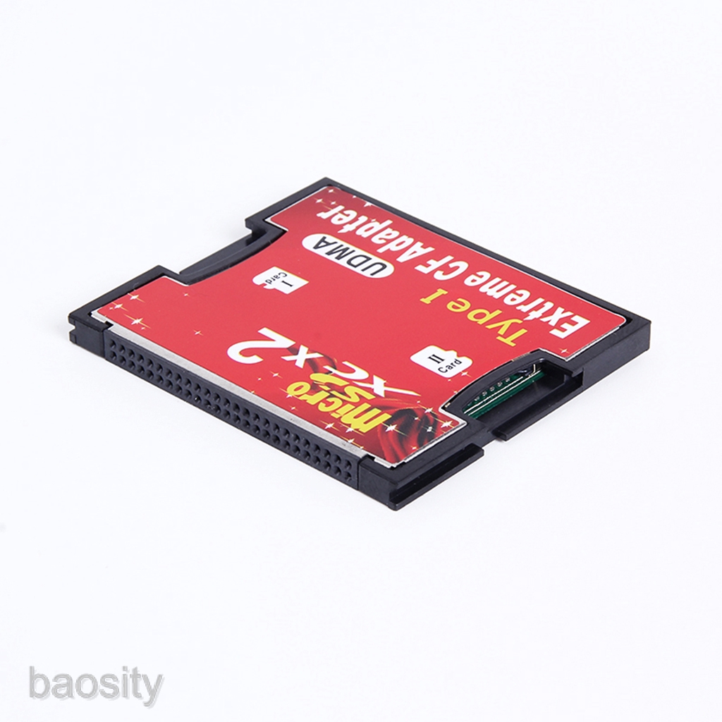 Dual Port SD To CF Card Adapter MMC SDHC SDXC To Standard Compact Flash Type I Card