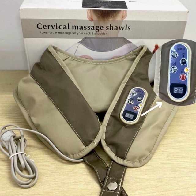 Đai massage cổ vai gáy, đấm lưng Cervical massage shawls