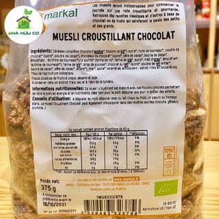 Ngũ cốc Markal muesli Socola 375g
