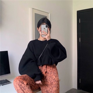 Croptop nỉ rút dây