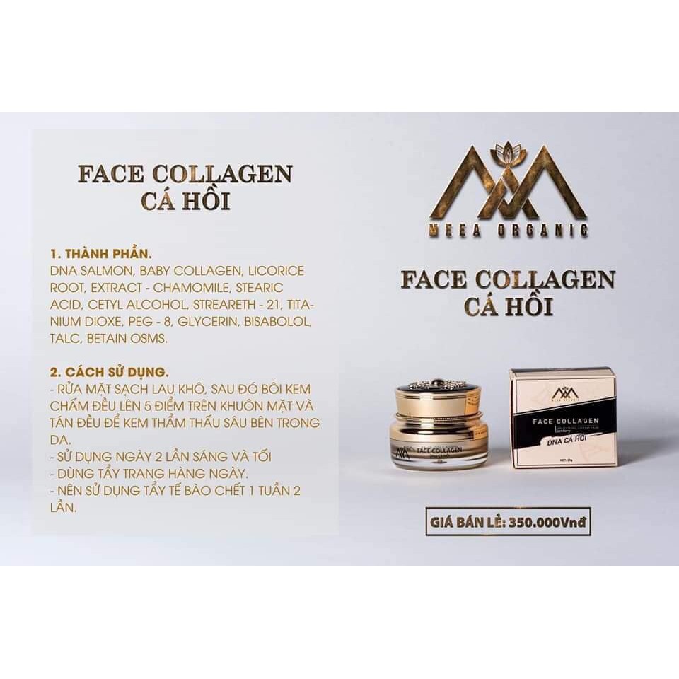 kem face cá hồi collagen dna cá hồi MEEA ORGANIC