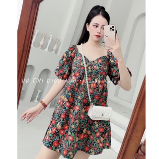 Váy Hoa Babydoll Siêu Xinh, Đầm Hoa Dáng Xoè Có Ảnh Thật Kèm Video - Siêu Hot, Mặc Là Xinh