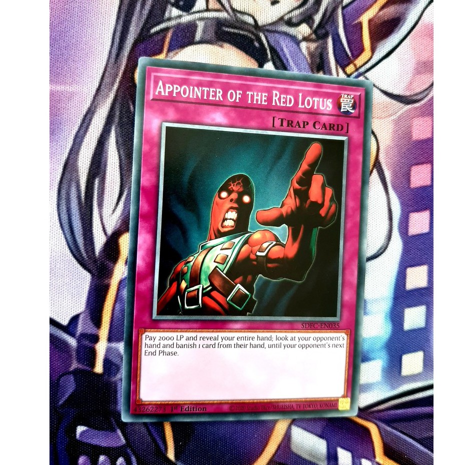 [ ĐỖ LẠC SHOP ] THẺ BÀI YUGIOH - TRAP - SDFC-EN035 APPOINTER OF THE RED LOTUS – COMMON