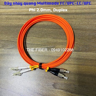 Dây nhảy quang multimode fc/pc-lc/pc duplex, phi 2.0mm - chiều dài theo yêu cầu