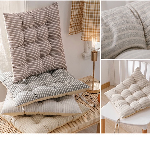 Đệm lót ghế ngồi bằng cotton dày dặn thoải mái đơn giản phong cách Nhật Bản