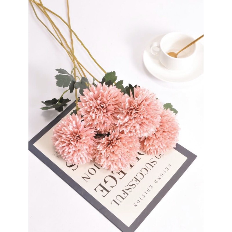 Hoa giả/Hoa lụa - Bông hoa Bồ công anh, Cúc PingPong decor trang trí nhà, cửa hàng, sự kiện phụ kiện cắm hoa, chụp ảnh..