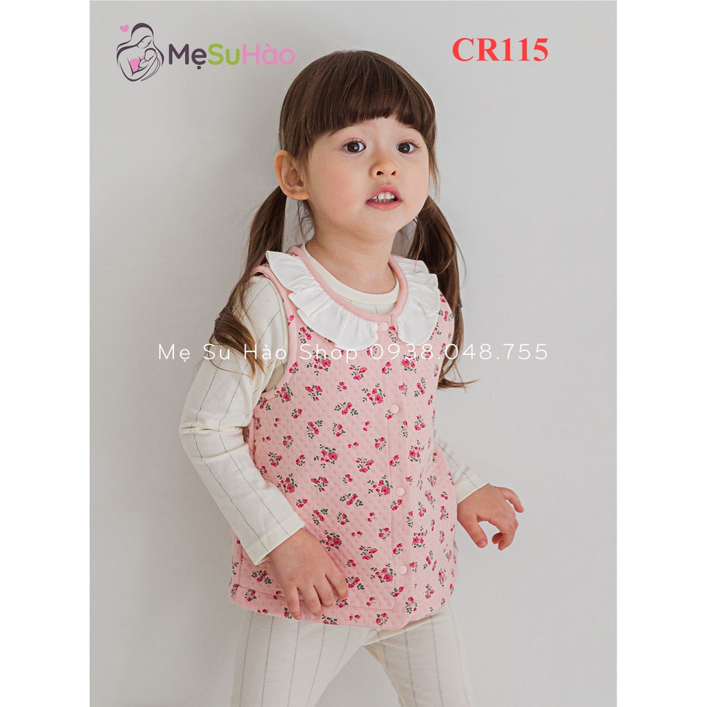 HÀNG CÓ SẴN CR115, ÁO GILE BÉ GÁI CAO CẤP HÃNG CORDI_I HÀN QUỐC. MẪU HOA NHÍ RẤT XINH