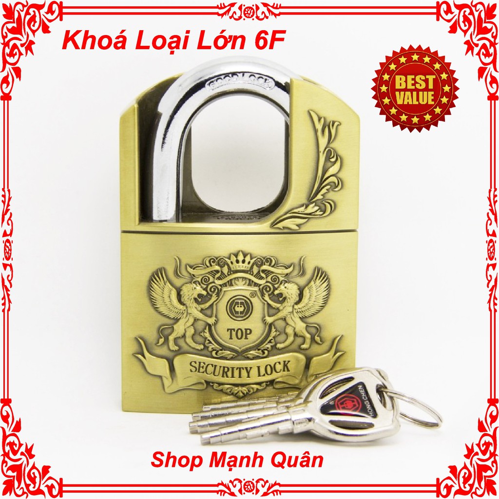 [ Hàng chính hãng ] Ổ Khoá HỢP KIM GANG NGUYÊN KHỐI Padlock - CAO CẤP - 60mm - 6F - ổ khoá - Ổ Khóa