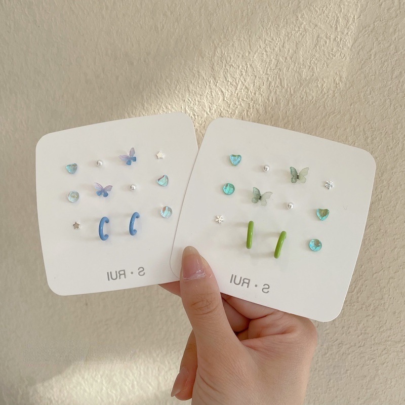 Set 6 Khuyên Tai Thời Trang Phong Cách Hàn Quốc