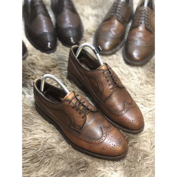 [Giày 2hand] [Size 40] [TonaShoe] Giày Tây Kiểu Dáng Wingtips Full Brouge Màu Nâu Phiên Bản Heritage Cao Cấp