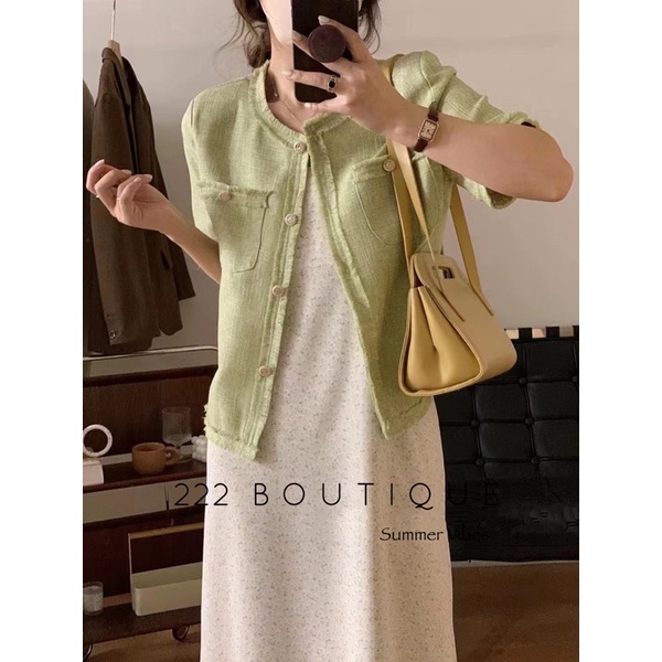 Áo first sight tweed cổ tròn | BigBuy360 - bigbuy360.vn