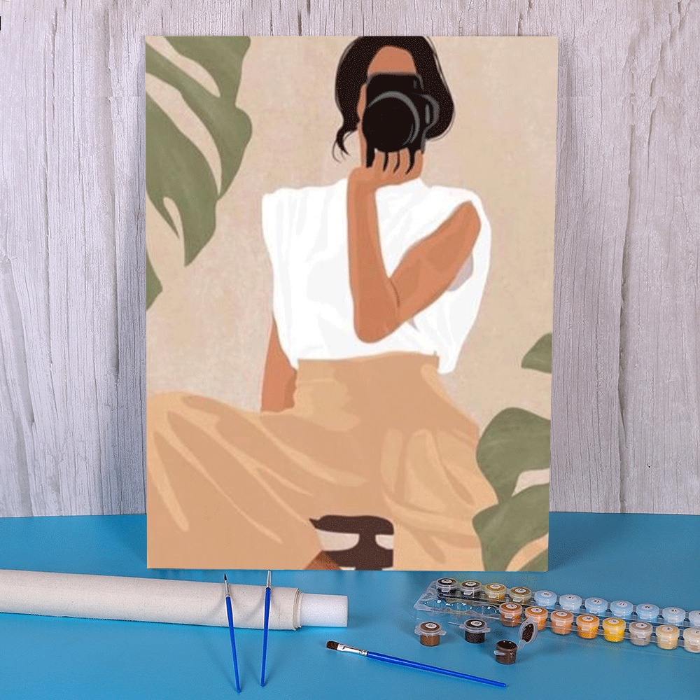 Bộ tranh sơn dầu Hamlet tô màu theo số dành cho trẻ em 40x50cm