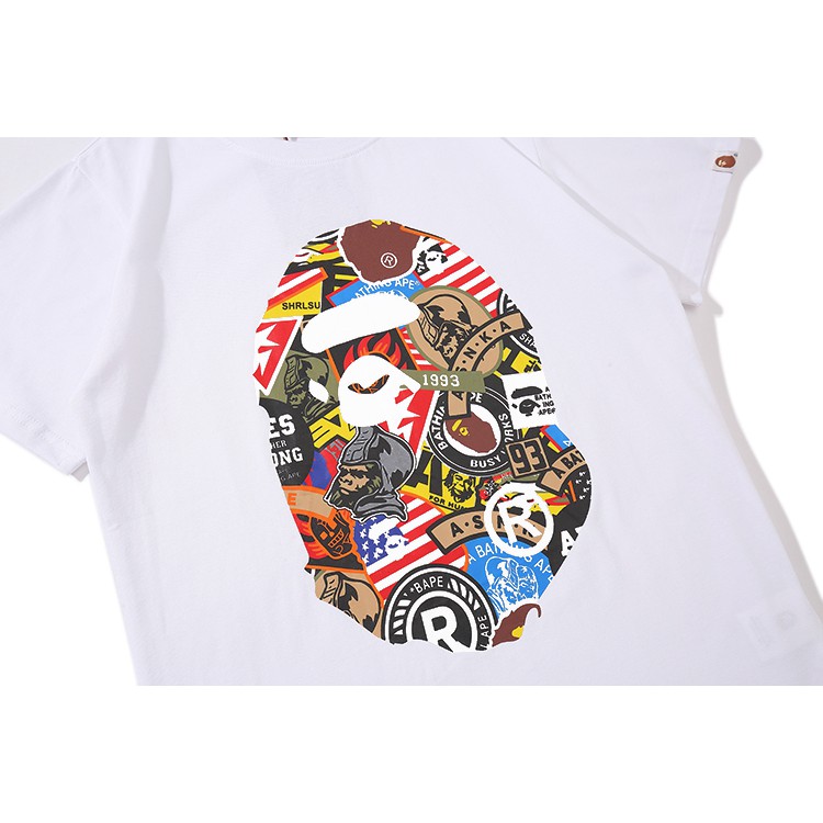 Áo Thun Tay Ngắn In Hình Thời Trang Mùa Hè 2020ss Bape Size M-xxl Cho Cặp Đôi