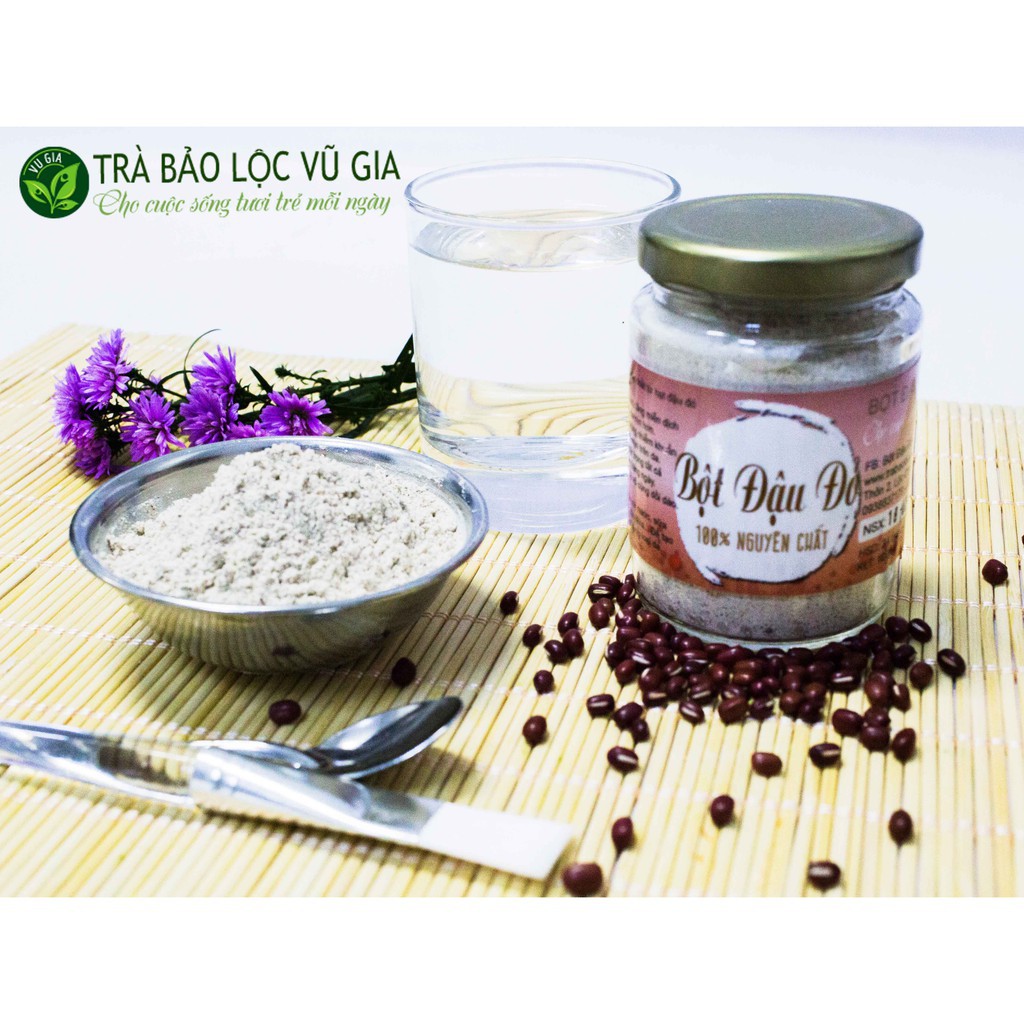 Combo Bột Trà Xanh + Bột Đậu Đỏ + Tinh Nghệ Đỏ - Nguyên Chất VG Farm 100g + Tặng Bộ Đắp Mặt