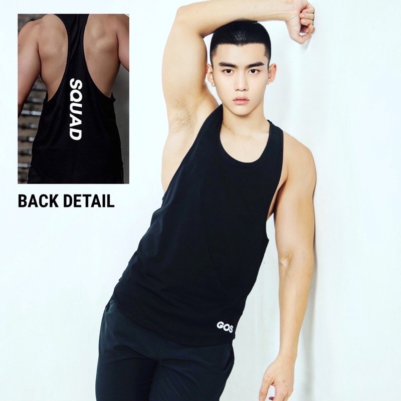 Áo gym nam, áo ba lỗ nam, áo tanktop nam GOS In Squad S3 + tặng quần lót