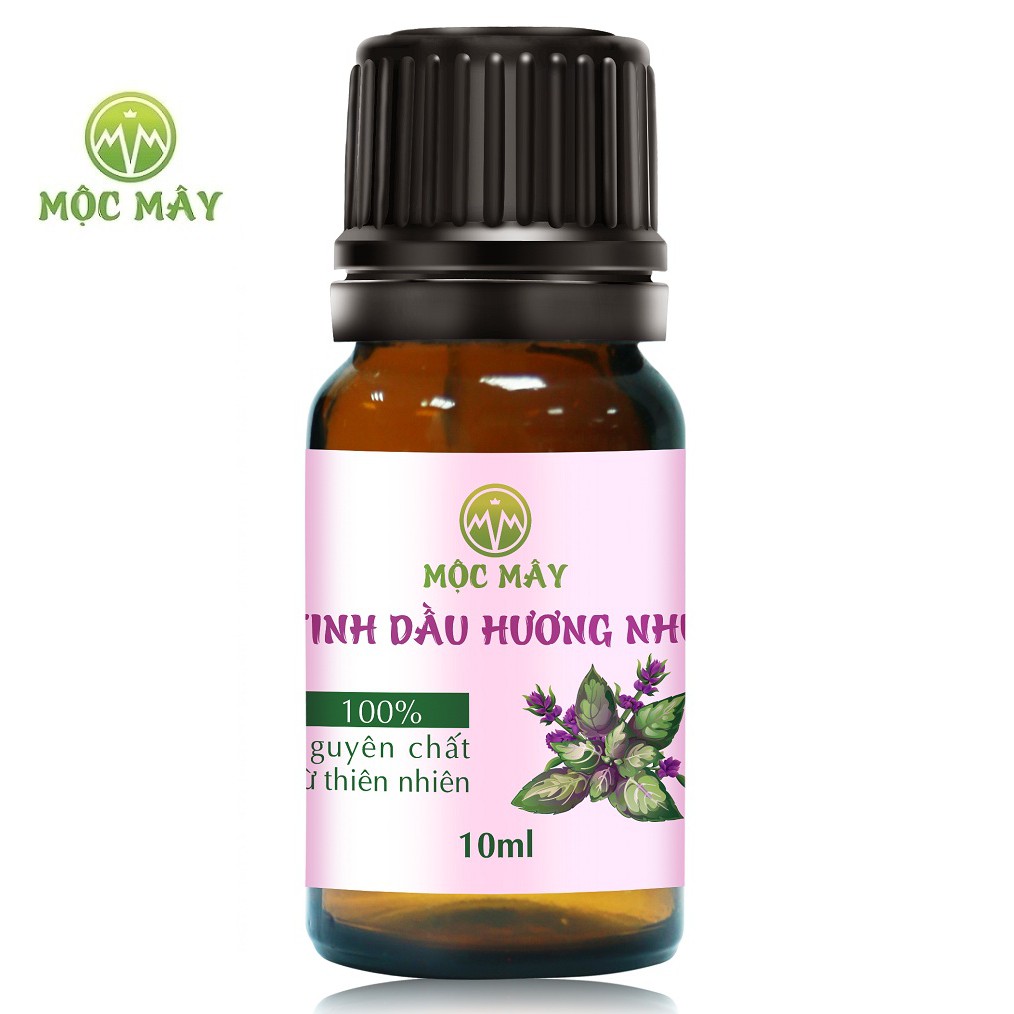 Tinh dầu Hương nhu 10ML cao cấp nguyên chất Mộc Mây (Có kiểm định bộ y tế, chất lượng và mùi hương vượt trội)