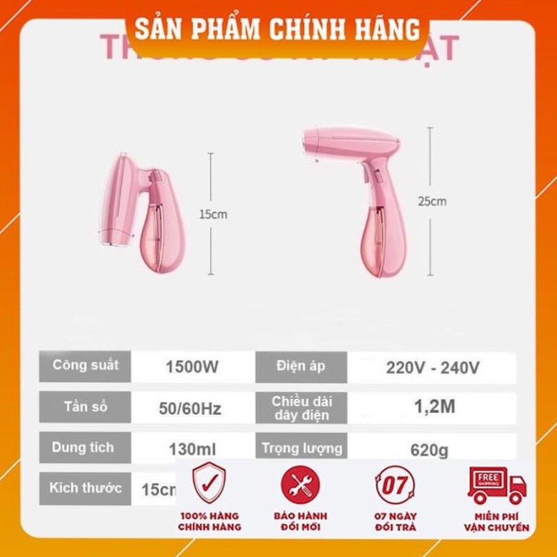 Bàn Là - Bàn Là Hơi Nước Cầm Tay SOKANY Công Suất 1500W Mẫu Mới Nhất 2021