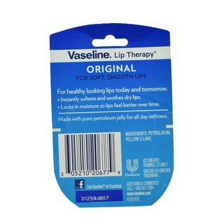 Dưỡng môi Vaseline Original 7g