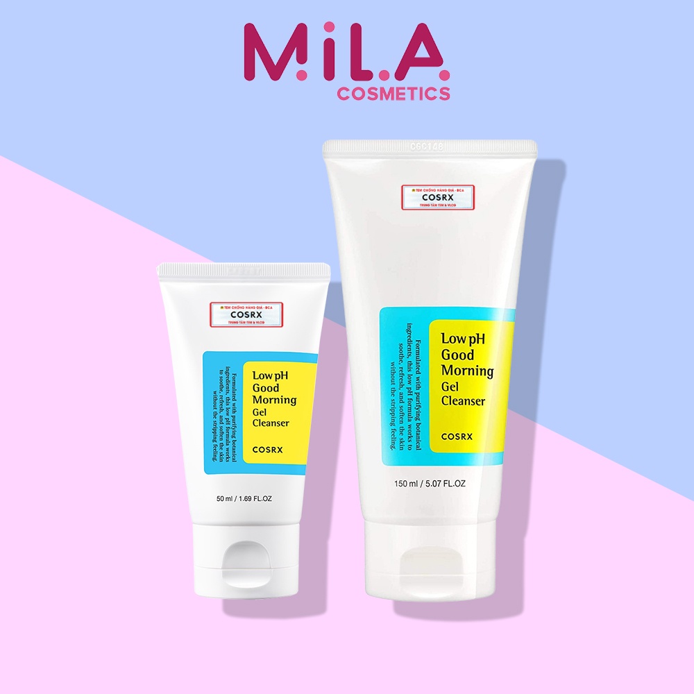 Sữa Rửa Mặt Cosrx Low pH Good Morning Gel Cleanser 50ml Và 150ml - Chiết Xuất Từ Dầu Cây Tràm Trà