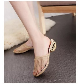 Dép lưới gót vuông mẫu mới thời trang trẻ trung _ sang trọng