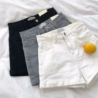 Quần short denim cạp cao hàn quốc