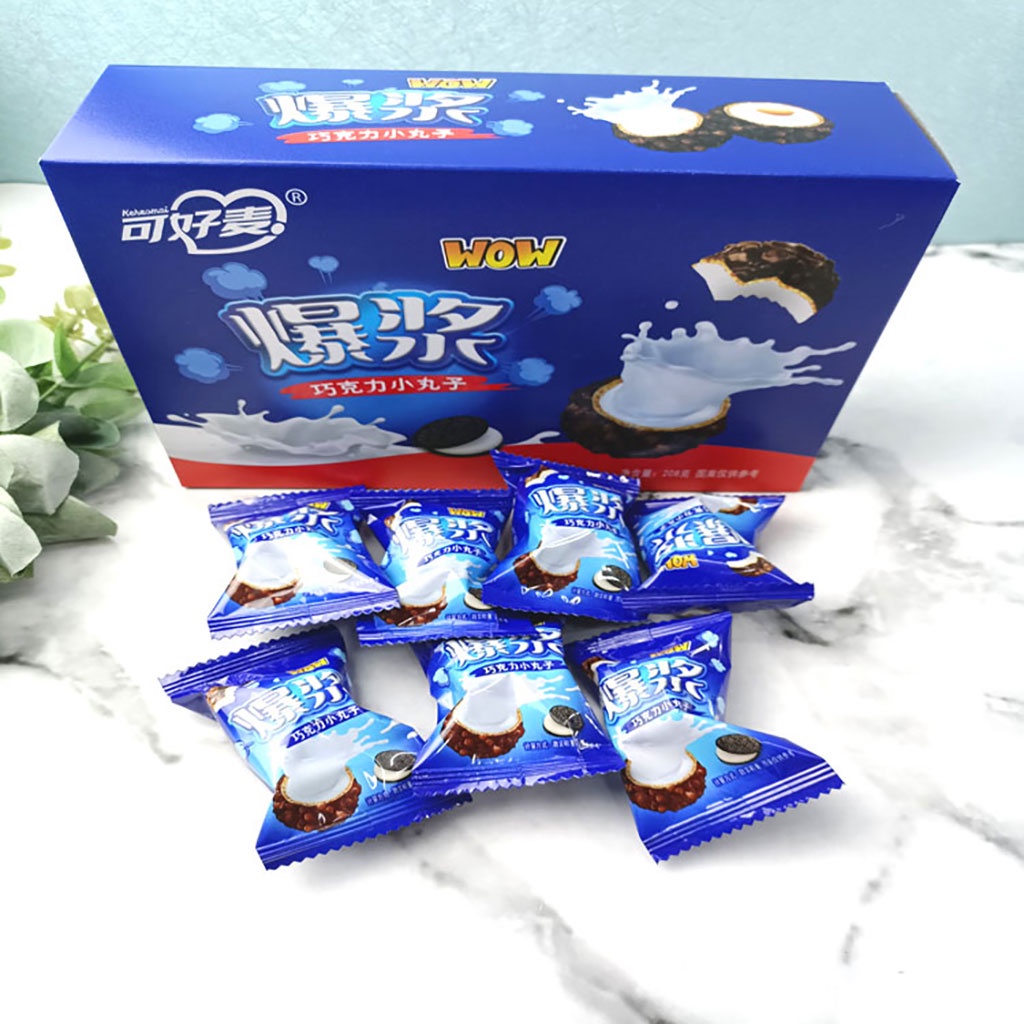 Bánh Oreo Socola nhân sữa 3 Lớp hộp 208g 20 viên - Đồ ăn vặt cô nương béo