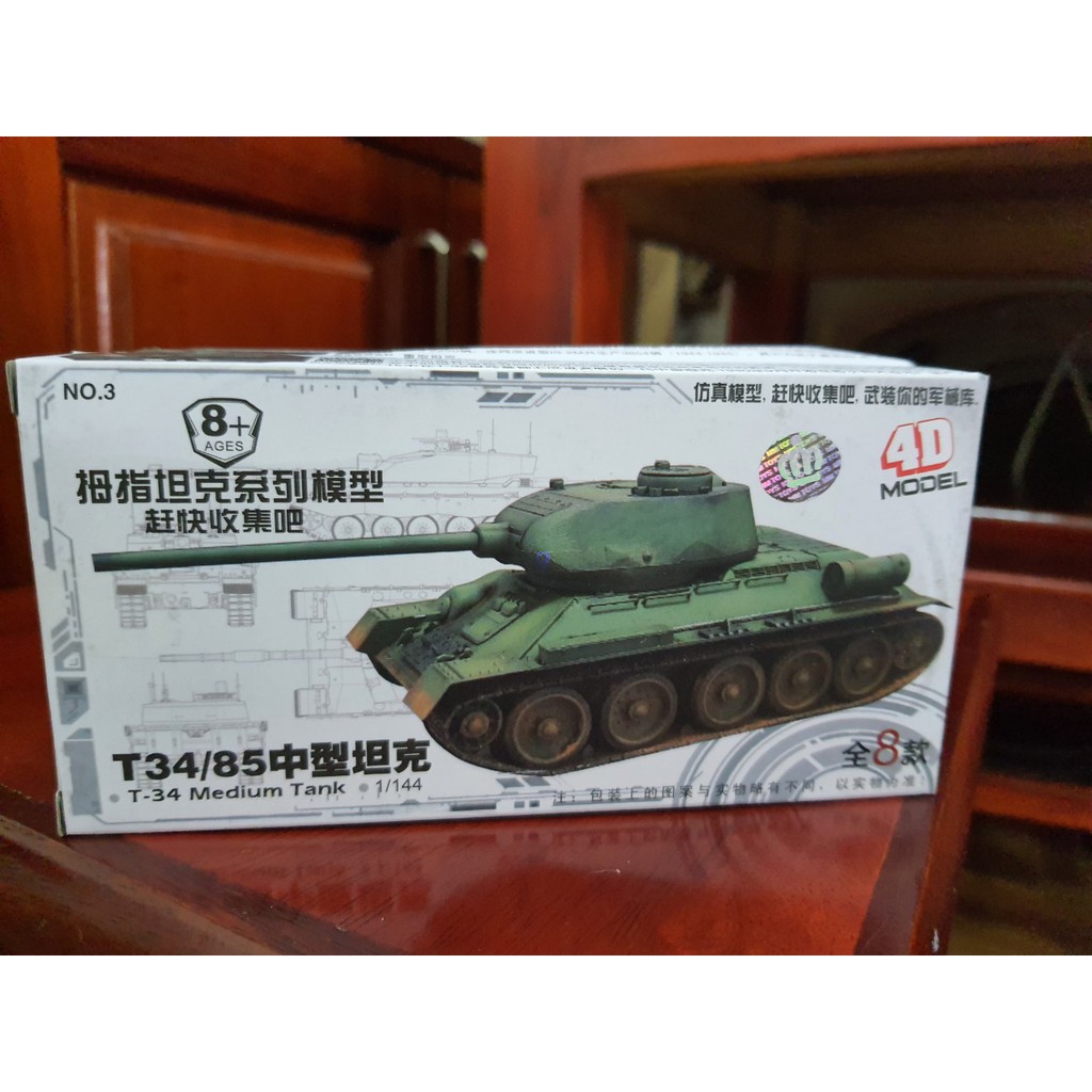 Mô hình quân sự kích thước 1/144 4D Các loại xe cơ giới Modern Tank Vehicle hợp với bày Domain Base Diorama (4D)