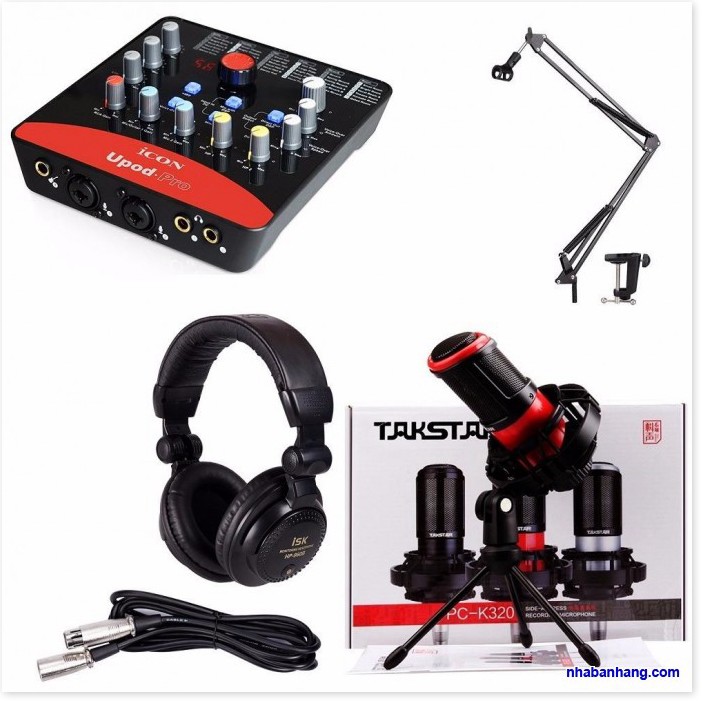 Combo Trọn Bộ Thu Âm Tại Nhà  Cực Chất- Takstar PC K320 + Icon Upod Pro + Full Phụ Kiện Livestream, Thu Âm ,Hát Karaoke