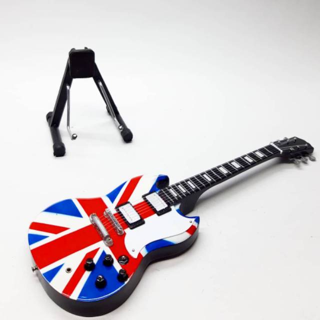 Miniature Guitar Gibson Sg Uk Flag