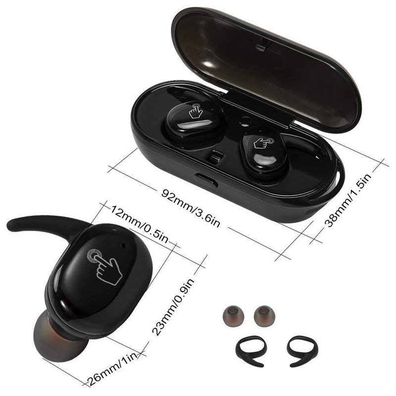 Tai Nghe Không Dây Bluetooth Y30 Tws 5.0 Chống Thấm Nước Có Micro Tiện Dụng Cho Điện Thoại Thông Minh