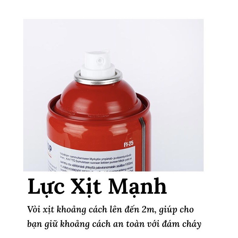 Bình Cứu Hỏa Ô Tô Mini 500ml - Bình Chữa Cháy Xe Hơi 500ml