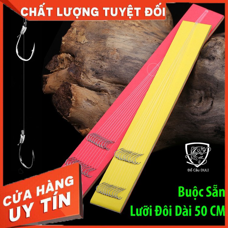 [Chất Lượng] Lưỡi Câu Cá Đôi Buộc Sẵn Chuyên Câu Đài,thẻo câu buộc sẵn, lưỡi có ngạnh Lưỡi câu đài LC-2