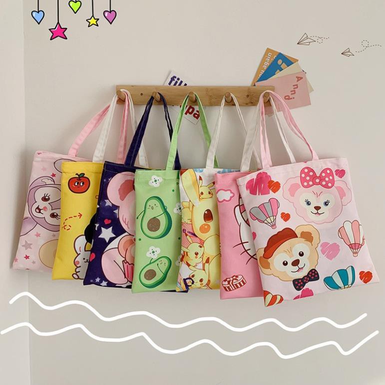 [TLSP48]Túi tote Vải canvas mềm Đẹp Cực Hot đựng vừa a4 LightsDecor💖❣️[SIÊU SALE]💡🔔Túi vải xinh nhiều hình