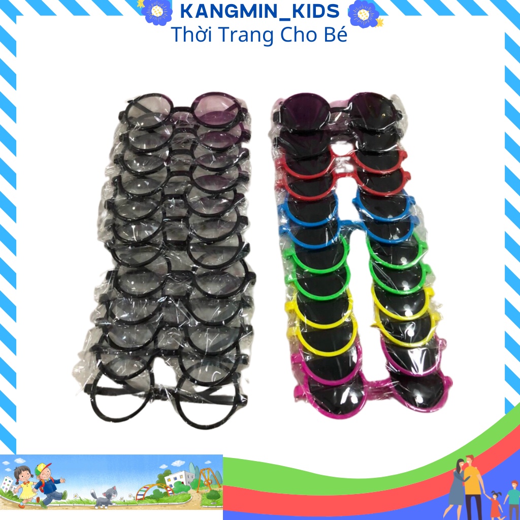 Kính cho bé Kangmin kids, kính cho bé trai bé gái kiểu Hàn Quốc K003, đồ cho bé trai bé gái từ 1-6 tuổi