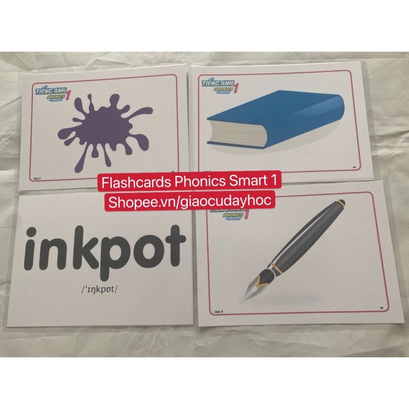 Flashcards Tiếng Anh Smart Phonics 1 -ép plastics  bền đẹp