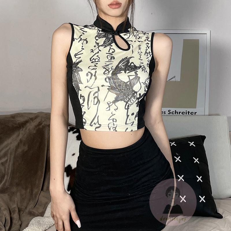 Áo Thun Nữ Cộc Tay Cổ Đứng Khoét Lỗ Màu Sắc Thời Trang Mùa Hè