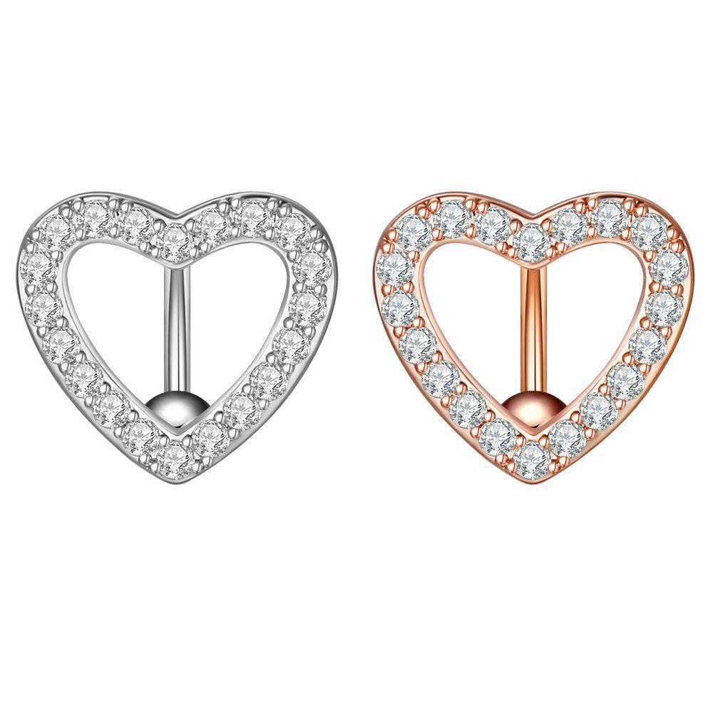 ESPO Khuyên Rốn Thép Không Gỉ Đính Đá CZ Thời Trang