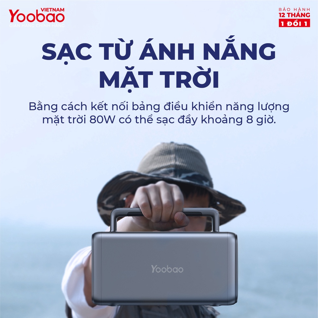 Trạm sạc dự phòng 72000mAh YOOBAO EN300WLPD Sạc nhanh PD65W 220V/300W - Hàng chính hãng Bảo hành 12 tháng