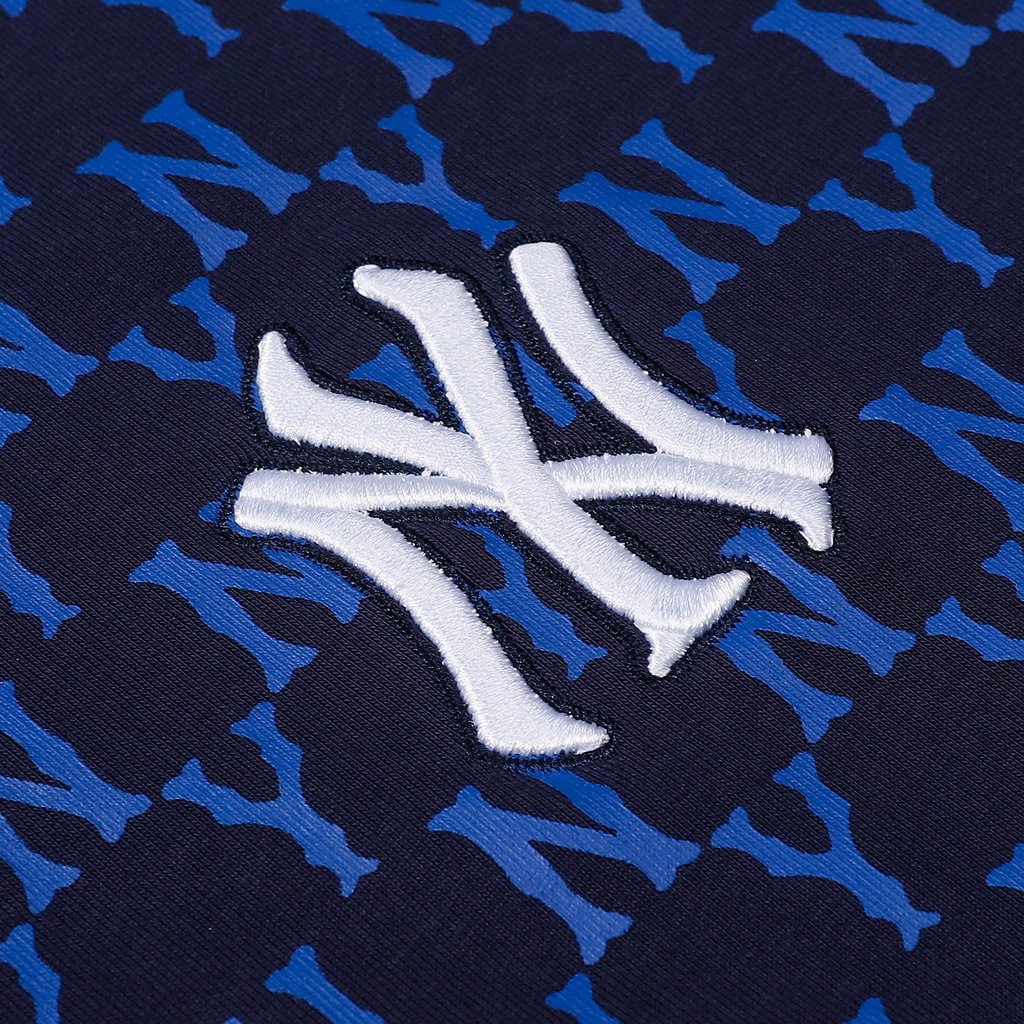 ❤❀  ❤ Áo Thun Cotton Ngắn Tay Thêu Họa Tiết MLB NY Thời Trang Cho Cặp Đôi