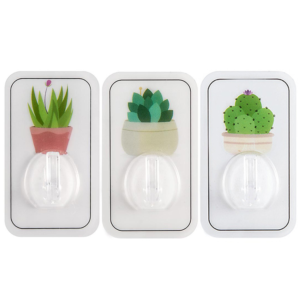 Móc Treo Đồ Dán Tường Hình Cây Xương Rồng Hoạt Hình Soto1