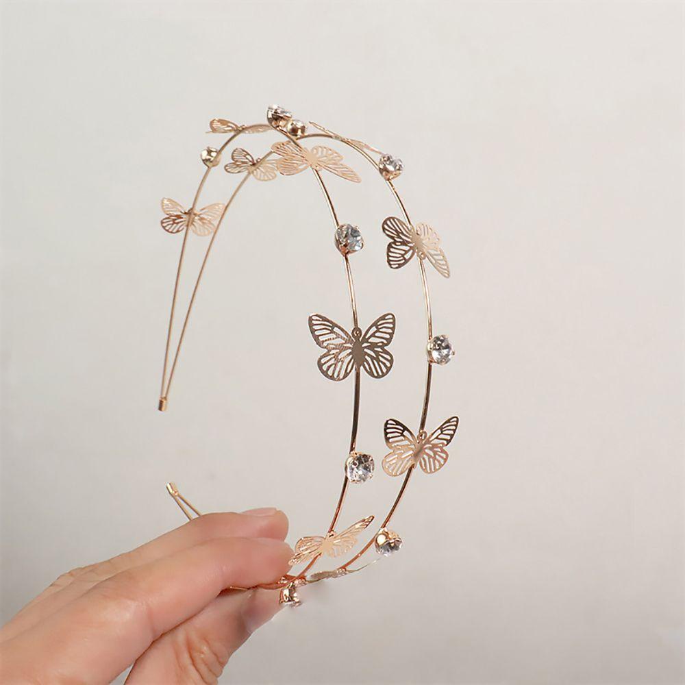 MXGOODS Băng Đô Cài Tóc Trang Điểm Hình Bướm / Ngôi Sao / Mặt Trăng Tinh Tế Thanh