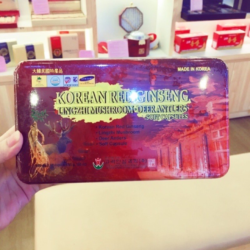 [HÀNG MƠIS] Viên Đạm Tổng Hợp Hồng Sâm Nhung Hươu Linh Chi hộp 60v